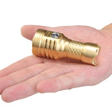 MecArmy PT16-BS Brass Ultra Bright Rechargeable Flashlight - 3 x CREE XP-G2 LEDs - 1200 Lumens - Uses 1 x 16340 (Included) or 1 x 18350 - Brass