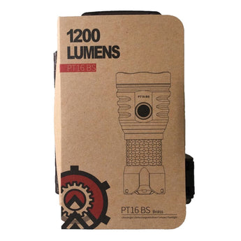 MecArmy PT16-BS Brass Ultra Bright Rechargeable Flashlight - 3 x CREE XP-G2 LEDs - 1200 Lumens - Uses 1 x 16340 (Included) or 1 x 18350 - Brass