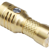 MecArmy PT16-BS Brass Ultra Bright Rechargeable Flashlight - 3 x CREE XP-G2 LEDs - 1200 Lumens - Uses 1 x 16340 (Included) or 1 x 18350 - Brass