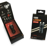 MecArmy PT16 Ultra Bright Rechargeable Flashlight - 3 x CREE XP-G2 LEDs - 1100 Lumens - Includes 1 x 16340 - Aluminum