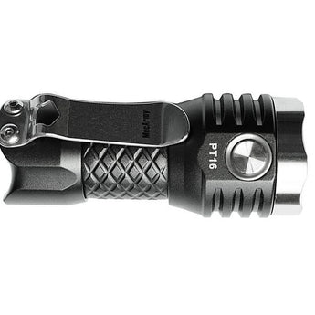 MecArmy PT16 Ultra Bright Rechargeable Flashlight - 3 x CREE XP-G2 LEDs - 1100 Lumens - Includes 1 x 16340 - Aluminum