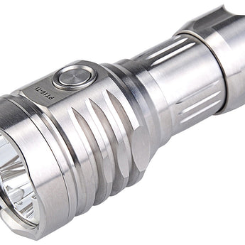 MecArmy PT16-TI Titanium Ultra Bright Rechargeable Flashlight - 3 x CREE XP-G2 LED - 1200 Lumens - Uses 1 x 16340 (Included) or 1 x 18350 - Titanium