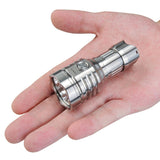 MecArmy PT16-TI Titanium Ultra Bright Rechargeable Flashlight - 3 x CREE XP-G2 LED - 1200 Lumens - Uses 1 x 16340 (Included) or 1 x 18350 - Titanium