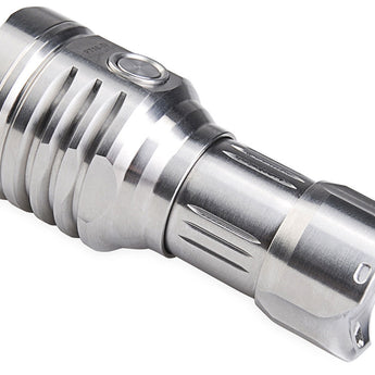 MecArmy PT16-TI Titanium Ultra Bright Rechargeable Flashlight - 3 x CREE XP-G2 LED - 1200 Lumens - Uses 1 x 16340 (Included) or 1 x 18350 - Titanium