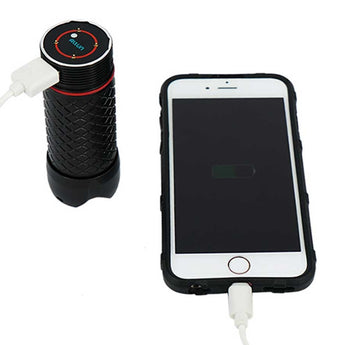 MecArmy PT26 Rechargeable Power Bank Flashlight - 9x CREE XP-G2 S4 LEDs - 3850 Lumens - Uses 1 x 26650 (Included) or 1 x 18650