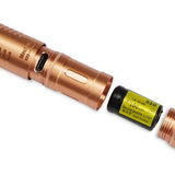 MecArmy X3S Rechargeable Keychain Light - CREE XP-G2 LED - 130 Lumens - Includes 1 x 10180 - Brass or Copper