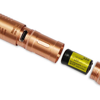 MecArmy X3S Rechargeable Keychain Light - CREE XP-G2 LED - 130 Lumens - Includes 1 x 10180 - Brass or Copper