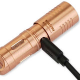 MecArmy X3S Rechargeable Keychain Light - CREE XP-G2 LED - 130 Lumens - Includes 1 x 10180 - Brass or Copper