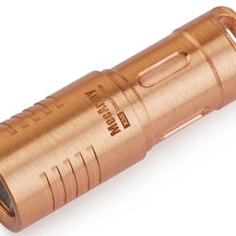 MecArmy X3S Rechargeable Keychain Light - CREE XP-G2 LED - 130 Lumens - Includes 1 x 10180 - Brass or Copper