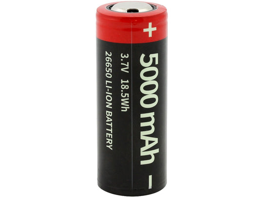 MecArmy 26650 5000mAh 3.7V Protected Lithium Ion (Li-ion) Battery