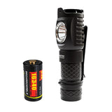 MecArmy FM16 Dual Switch Rechargeable Right Angle Flashlight - CREE XPL-HI V3 LED - 760 Lumens - Includes 1 x 16340