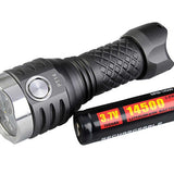 MecArmy PT14 Ultra Bright Rechargeable Flashlight - 3 x CREE XP-G2 - 900 Lumens - Includes 1 x 14500