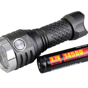 MecArmy PT14 Ultra Bright Rechargeable Flashlight - 3 x CREE XP-G2 - 900 Lumens - Includes 1 x 14500