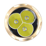 MecArmy PT16-BS Brass Ultra Bright Rechargeable Flashlight - 3 x CREE XP-G2 LEDs - 1200 Lumens - Uses 1 x 16340 (Included) or 1 x 18350 - Brass