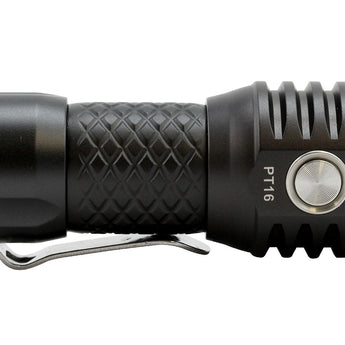 MecArmy PT16 Ultra Bright Rechargeable Flashlight - 3 x CREE XP-G2 LEDs - 1100 Lumens - Includes 1 x 16340 - Aluminum