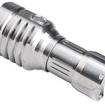 MecArmy PT16-TI Titanium Ultra Bright Rechargeable Flashlight - 3 x CREE XP-G2 LED - 1200 Lumens - Uses 1 x 16340 (Included) or 1 x 18350 - Titanium