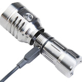 MecArmy PT16-TI Titanium Ultra Bright Rechargeable Flashlight - 3 x CREE XP-G2 LED - 1200 Lumens - Uses 1 x 16340 (Included) or 1 x 18350 - Titanium