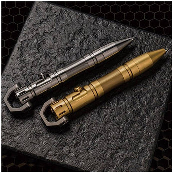 MecArmy TPX8 Bolt Action Tactical Pen - Available in Brass or Titanium