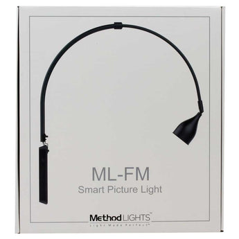 Method Lights ML-FM Frame Mounted Adjustable Rechargeable Picture LED Light - 450 Lumens - Includes 1 x Li-Ion Battery Pack and Remote Control
