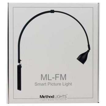 Method Lights ML-FM Frame Mounted Adjustable Rechargeable Picture LED Light - 450 Lumens - Includes 1 x Li-Ion Battery Pack and Remote Control