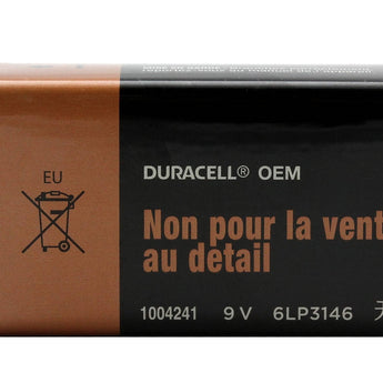 Duracell MN1604 9V Alkaline Battery with Snap Connectors - Bulk