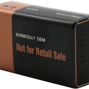 Duracell MN1604 9V Alkaline Battery with Snap Connectors - Bulk