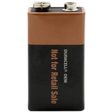 Duracell MN1604 9V Alkaline Battery with Snap Connectors - Bulk