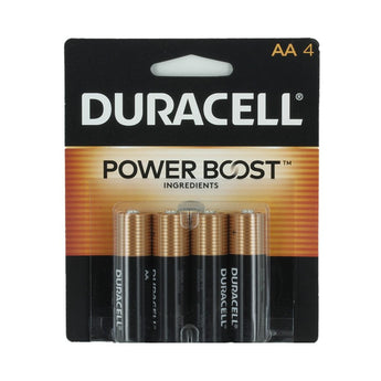 Duracell Coppertop Duralock MN1500-B4 AA LR6 1.5V Alkaline Button Top Batteries (MN1500B4) - 4 Piece Retail Card