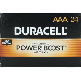 Duracell Coppertop Duralock MN2400 (144PK) AAA Alkaline Button Top Batteries (MN2400BKD) - Made in the USA - Box of 144 (6 x 24-Boxes)