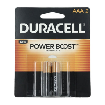Duracell Coppertop Duralock MN2400-B2 AAA LR03 1.5V Alkaline Button Top Batteries (MN2400B2) - 2 Piece Retail Card