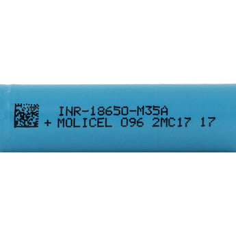 Molicel M35A INR 18650 3500mAh 3.6V High-Drain 10A Lithium Ion (Li-Ion) Unprotected Flat Top Battery