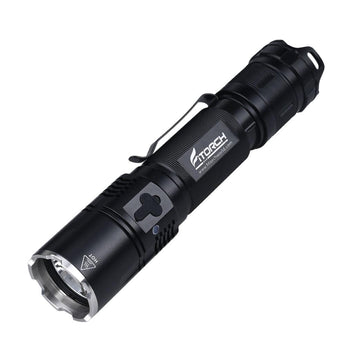 Fitorch MR20 Rechargeable Tactical LED Flashlight - CREE XHP35 HD - 1800 Lumens - Uses 1 x 18650 (included) or 2 x CR123A