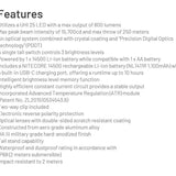 Nitecore MT1A Pro LED Flashlight - 800 Lumens - NiteLab Uhi 25 - Includes 1 x 14500 with Built-in USB-C Charging Port