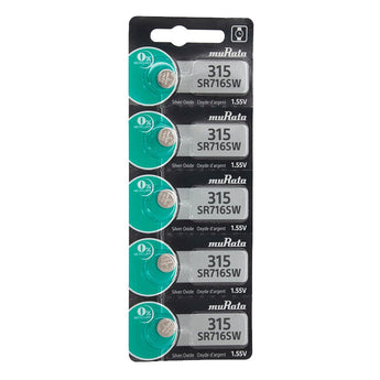 Sony/MuRata SR716SW 315 23mAh 1.55V Silver Oxide Watch Battery - 1 Piece Tear Strip, Sold Individually