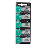 Sony/MuRata SR516SW 317 11.5mAh 1.55V Silver Oxide Watch Battery - 1 Piece Tear Strip, Sold Individually