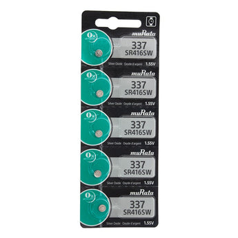 Sony/MuRata SR416SW 337 8.3mAh 1.55V Silver Oxide Watch Battery - 1 Piece Tear Strip, Sold Individually