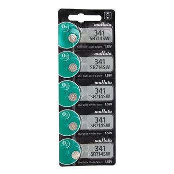 Sony/MuRata SR714SW 341 13mAh 1.55V Silver Oxide Watch Battery - 1 Piece Tear Strip, Sold Individually