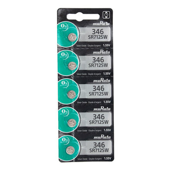 Sony/MuRata SR712SW 346 9.5mAh 1.55V Silver Oxide Watch Battery - 1 Piece Tear Strip, Sold Individually