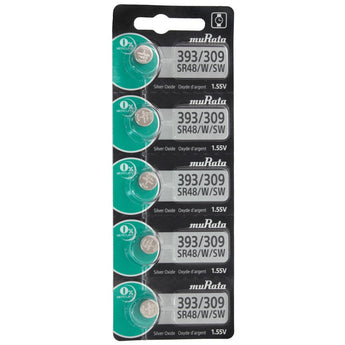 MuRata SR48W 393 42mAh 1.55V Silver Oxide Watch Battery - 1 Piece Tear Strip