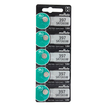 Sony/MuRata SR726SW 397 35mAh 1.55V Silver Oxide Watch Battery - 1 Piece Tear Strip