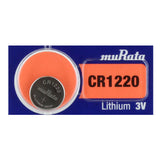 MuRata CR1220 40mAh 3V Lithium Primary (LiMnO2) Coin Cell Watch Battery - 1 Piece Tear Strip, Sold Individually