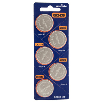 MuRata CR2430 280mAh 3V Lithium Primary (LiMnO2) Coin Cell Watch Battery - 1 Piece Tear Strip, Sold Individually
