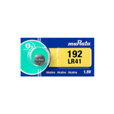 MuRata LR41 1.5V Alkaline Coin Cell Battery - 1 Piece Tear Strip