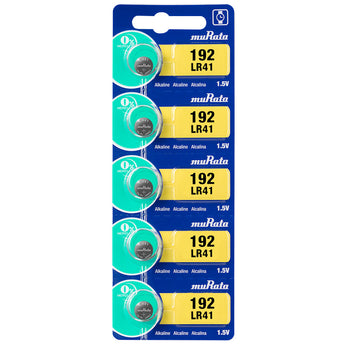 MuRata LR41 1.5V Alkaline Coin Cell Battery - 1 Piece Tear Strip