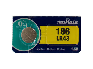 Sony/MuRata LR43 1.5V Alkaline Coin Cell Battery - 1 Piece Tear Strip