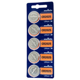 MuRata CR2025 160mAh 3V Lithium Primary (LiMnO2) Coin Cell Watch Battery - 1 Piece Tear Strip, Sold Individually