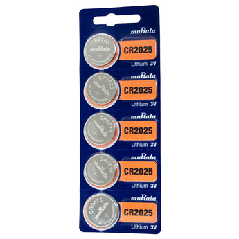 MuRata CR2025 160mAh 3V Lithium Primary (LiMnO2) Coin Cell Watch Battery - 1 Piece Tear Strip, Sold Individually