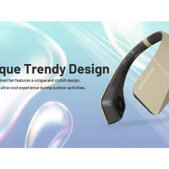 Nitecore NEF20 USB-C Rechargeable Neck Fan - Uses Built-in 4000mAh Li-ion Battery Pack