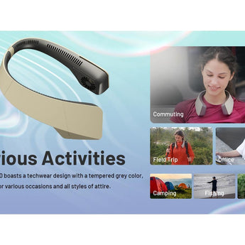 Nitecore NEF20 USB-C Rechargeable Neck Fan - Uses Built-in 4000mAh Li-ion Battery Pack