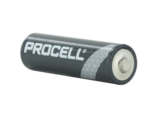 Duracell Procell AA Alkaline Battery Angled View of Positive Terminal